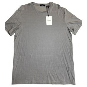 Theory Performance Athletic Tee Men's Large Pima Cotton NWT Mini Cube Knit